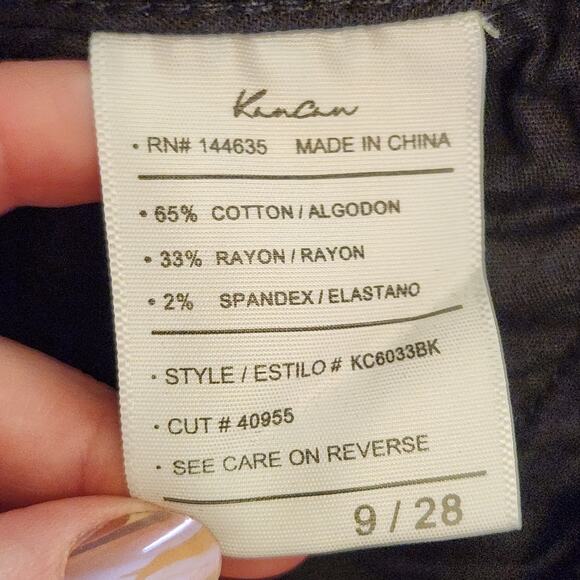 KANCAN NWT High Rise Distressed Black Denim Shorts, Size 9 - Picture 12 of 13